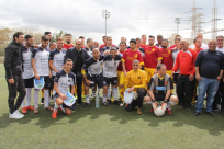  بالصور: مباراة ودية تجمع فريق ابناء يافا بفريق "ساز روك فرانكفورت" الألماني في يافا 